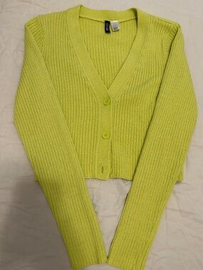 H&M Divided Bright Green Cardigan